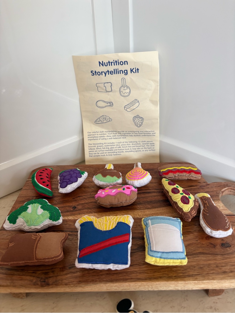 Nutrition Storytelling Kit - Colorful Fabric Food Set (Multi-Color)